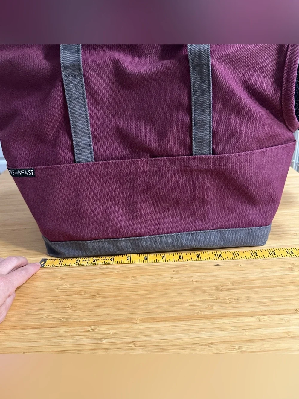 Love Thy Beast Canvas Dog Tote- Medium dog (15lbs)